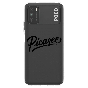 Picasee silikónový prehľadný obal pre Xiaomi Poco M3 - Picasee - old logo - black