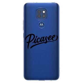 Picasee silikónový prehľadný obal pre Motorola Moto G9 Play - Picasee - old logo - black