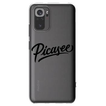 Picasee silikónový prehľadný obal pre Xiaomi Redmi Note 10 - Picasee - old logo - black