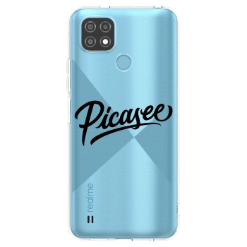 Picasee silikónový prehľadný obal pre Realme C21 - Picasee - old logo - black