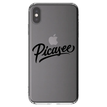 Picasee silikónový prehľadný obal pre Apple iPhone XS Max - Picasee - old logo - black