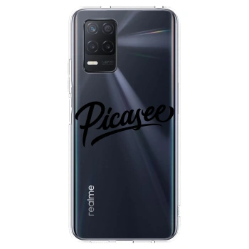 Picasee silikónový prehľadný obal pre Realme 8 5G - Picasee - old logo - black