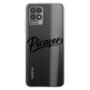 Picasee silikónový prehľadný obal pre Realme 8i - Picasee - old logo - black