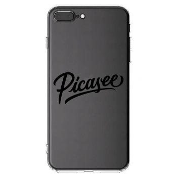 Picasee silikónový prehľadný obal pre Apple iPhone 7 Plus - Picasee - old logo - black
