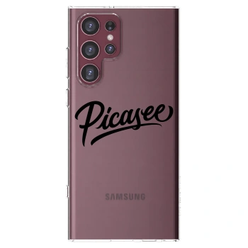 Picasee silikónový prehľadný obal pre Samsung Galaxy S22 Ultra 5G - Picasee - old logo - black