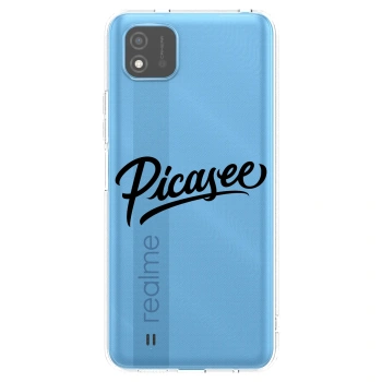 Picasee silikónový prehľadný obal pre Realme C11 (2021) - Picasee - old logo - black