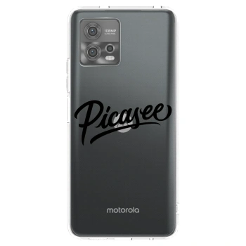 Picasee silikónový prehľadný obal pre Motorola Moto G72 - Picasee - old logo - black