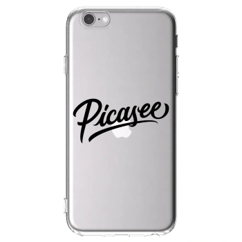 Picasee silikónový prehľadný obal pre Apple iPhone 6/6S - Picasee - old logo - black