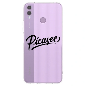 Picasee silikónový prehľadný obal pre Honor 8X - Picasee - old logo - black