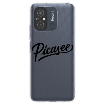 Picasee silikónový prehľadný obal pre Xiaomi Redmi 12C - Picasee - old logo - black
