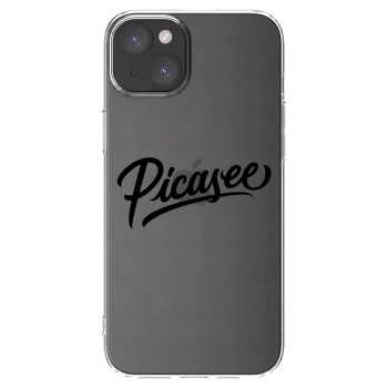 Picasee silikónový prehľadný obal pre Apple iPhone 15 Plus - Picasee - old logo - black