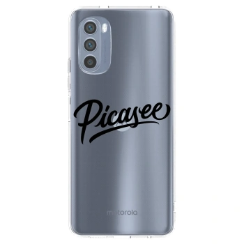 Picasee silikónový prehľadný obal pre Motorola Moto G62 - Picasee - old logo - black