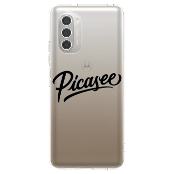 Picasee silikónový prehľadný obal pre Motorola Moto G51 - Picasee - old logo - black