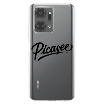 Picasee silikónový prehľadný obal pre Honor X7a - Picasee - old logo - black