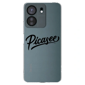 Picasee silikónový prehľadný obal pre Xiaomi Redmi 13C 4G - Picasee - old logo - black