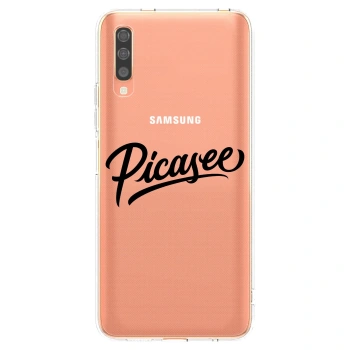 Picasee silikónový prehľadný obal pre Samsung Galaxy A70 A705F - Picasee - old logo - black