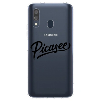 Picasee silikónový prehľadný obal pre Samsung Galaxy A40 A405F - Picasee - old logo - black