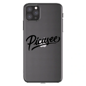 Picasee silikónový prehľadný obal pre Apple iPhone 11 Pro Max - Picasee - old logo - black