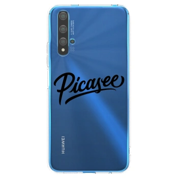 Picasee silikónový prehľadný obal pre Huawei Nova 5T - Picasee - old logo - black