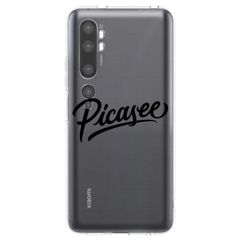 Picasee silikónový prehľadný obal pre Xiaomi Mi Note 10 (Pro) - Picasee - old logo - black