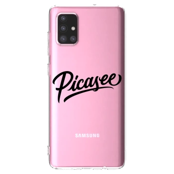 Picasee silikónový prehľadný obal pre Samsung Galaxy A71 A715F - Picasee - old logo - black