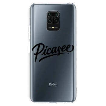 Picasee silikónový prehľadný obal pre Xiaomi Redmi Note 9S - Picasee - old logo - black