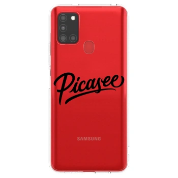 Picasee silikónový prehľadný obal pre Samsung Galaxy A21s - Picasee - old logo - black