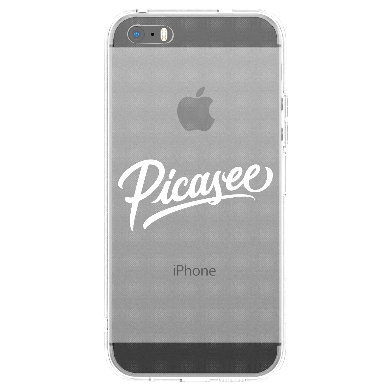 Picasee silikónový prehľadný obal pre Apple iPhone 5/5S/SE - Picasee - old logo - white