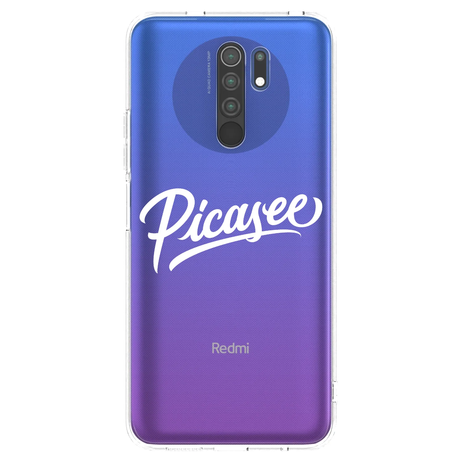 Picasee silikónový prehľadný obal pre Xiaomi Redmi 9 - Picasee - old logo - white