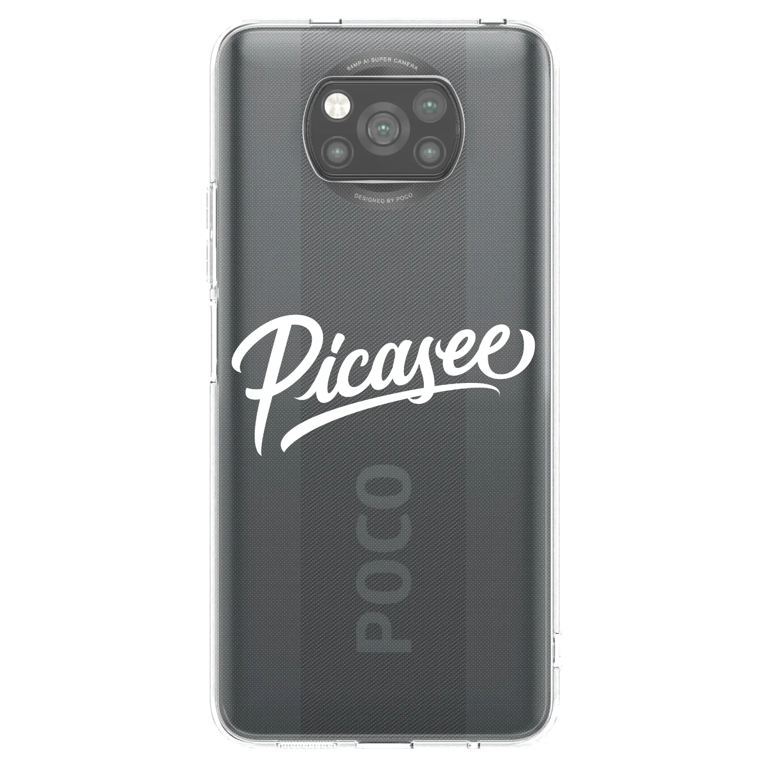 Picasee silikónový čierny obal pre Xiaomi Poco X3 - Picasee - old logo - white