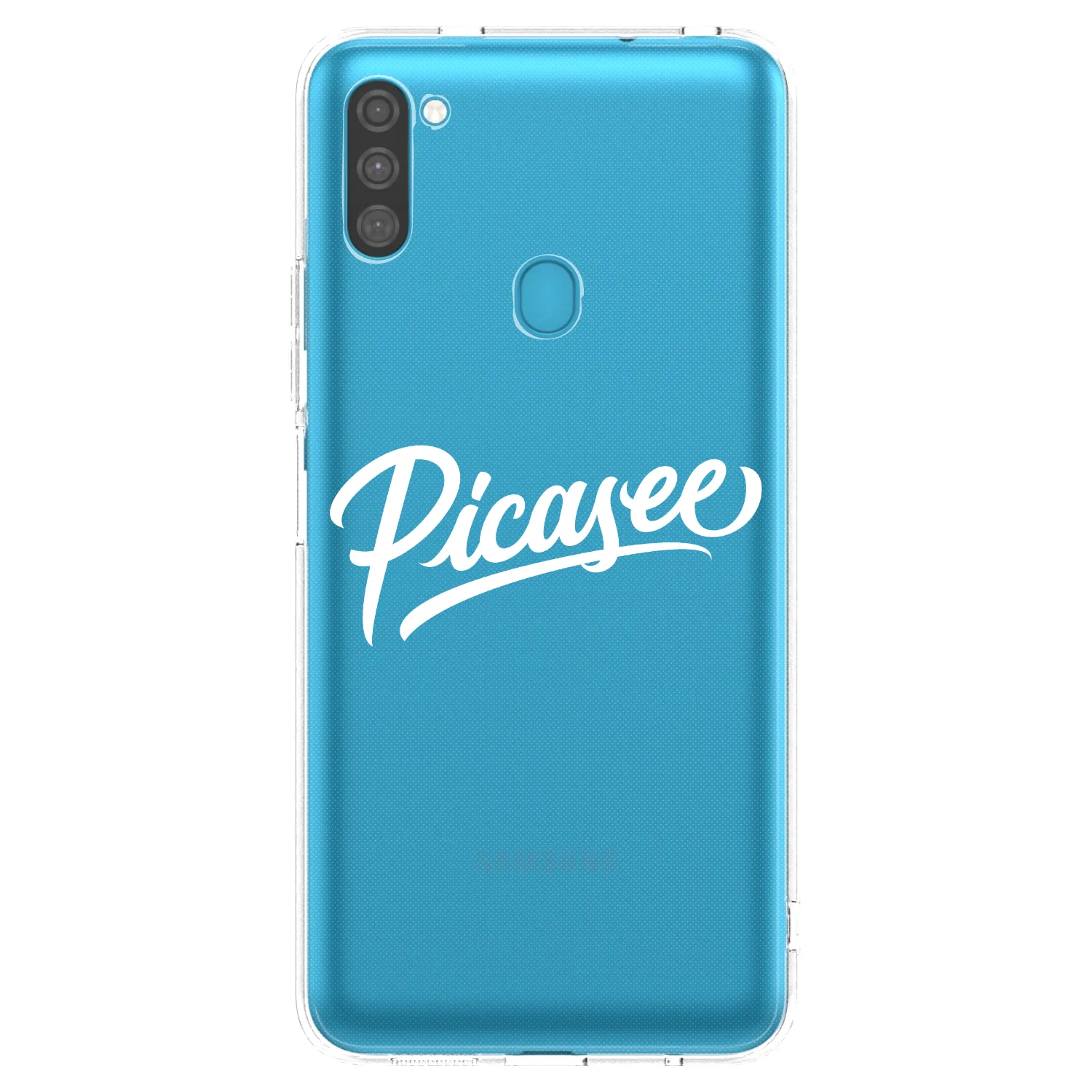 Picasee silikónový prehľadný obal pre Samsung Galaxy M11 - Picasee - old logo - white