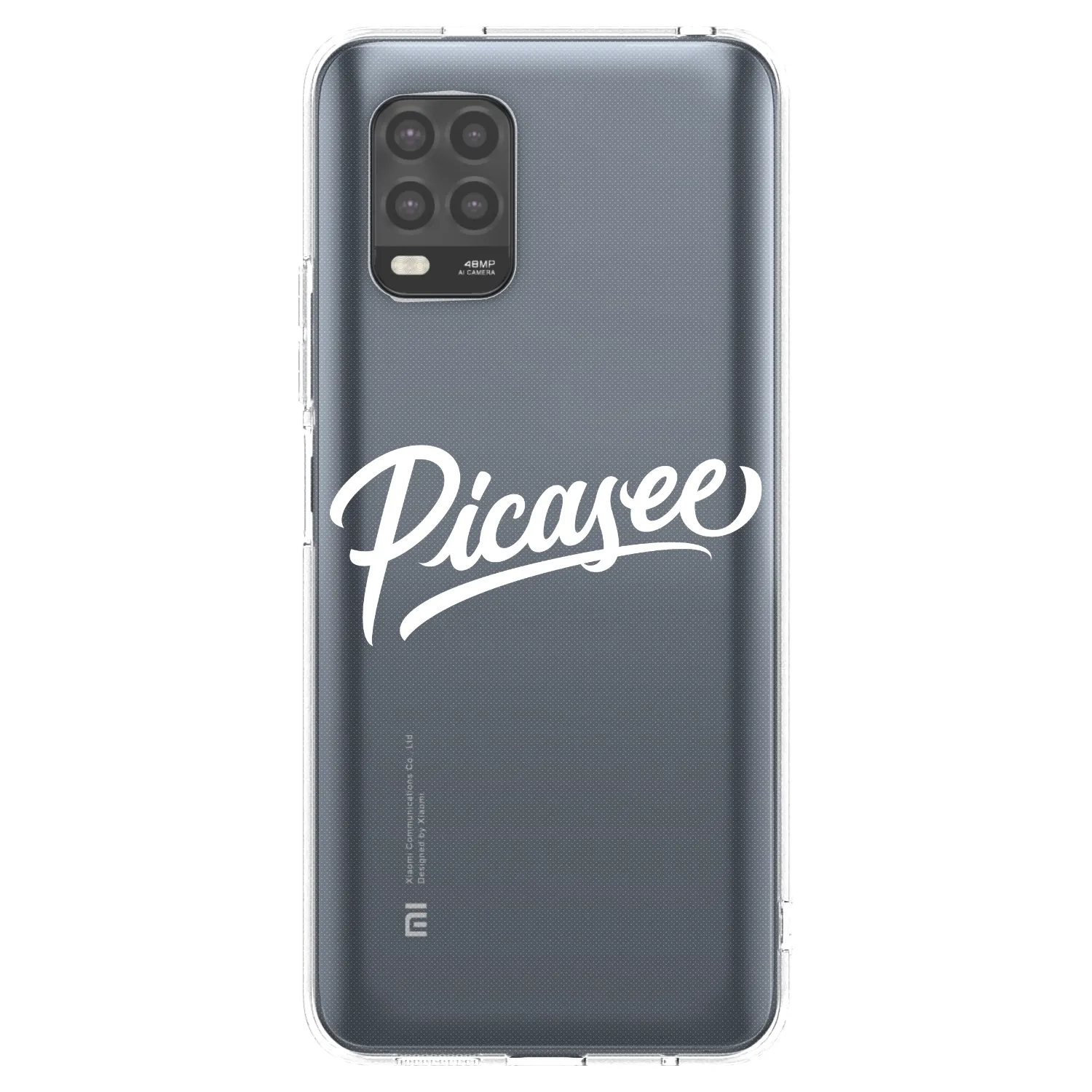 Silikónový prehľadný obal pre Xiaomi Mi 10 Lite - Picasee - old logo - white
