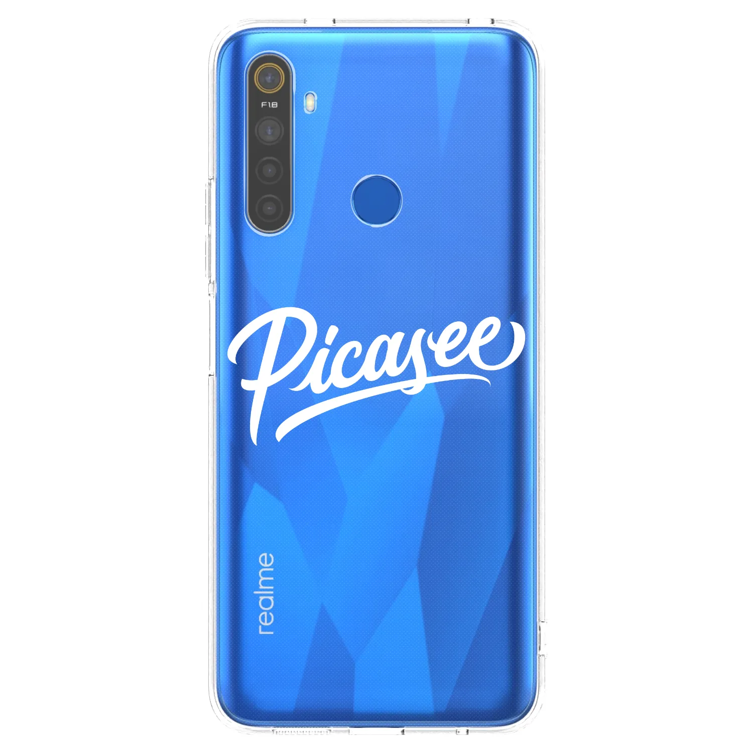 Picasee silikónový prehľadný obal pre Realme 5 - Picasee - old logo - white