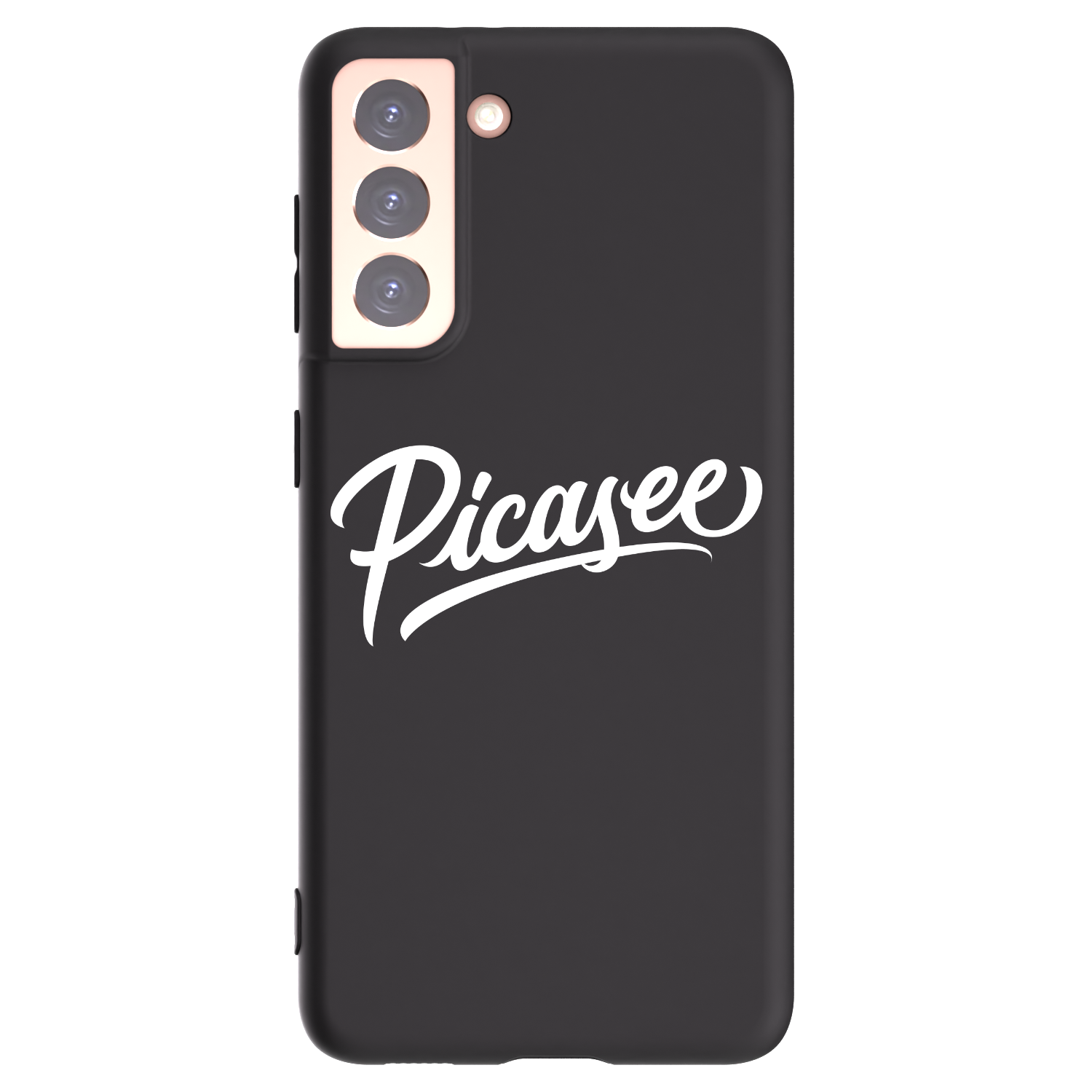 Silikónový čierny obal pre Samsung Galaxy S21 5G G991B - Picasee - old logo - white