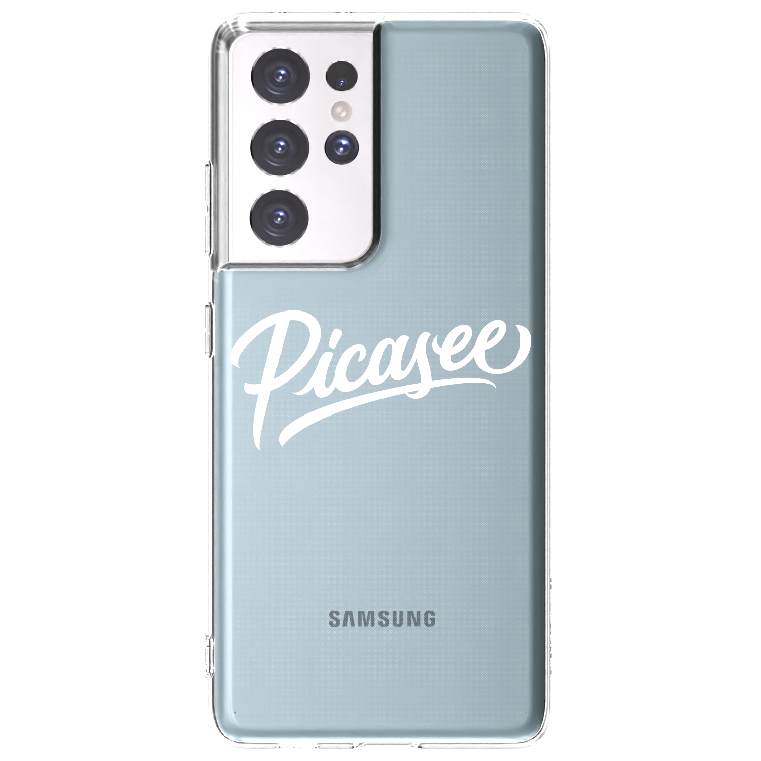 Picasee silikónový prehľadný obal pre Samsung Galaxy S21 Ultra 5G G998B - Picasee - old logo - white
