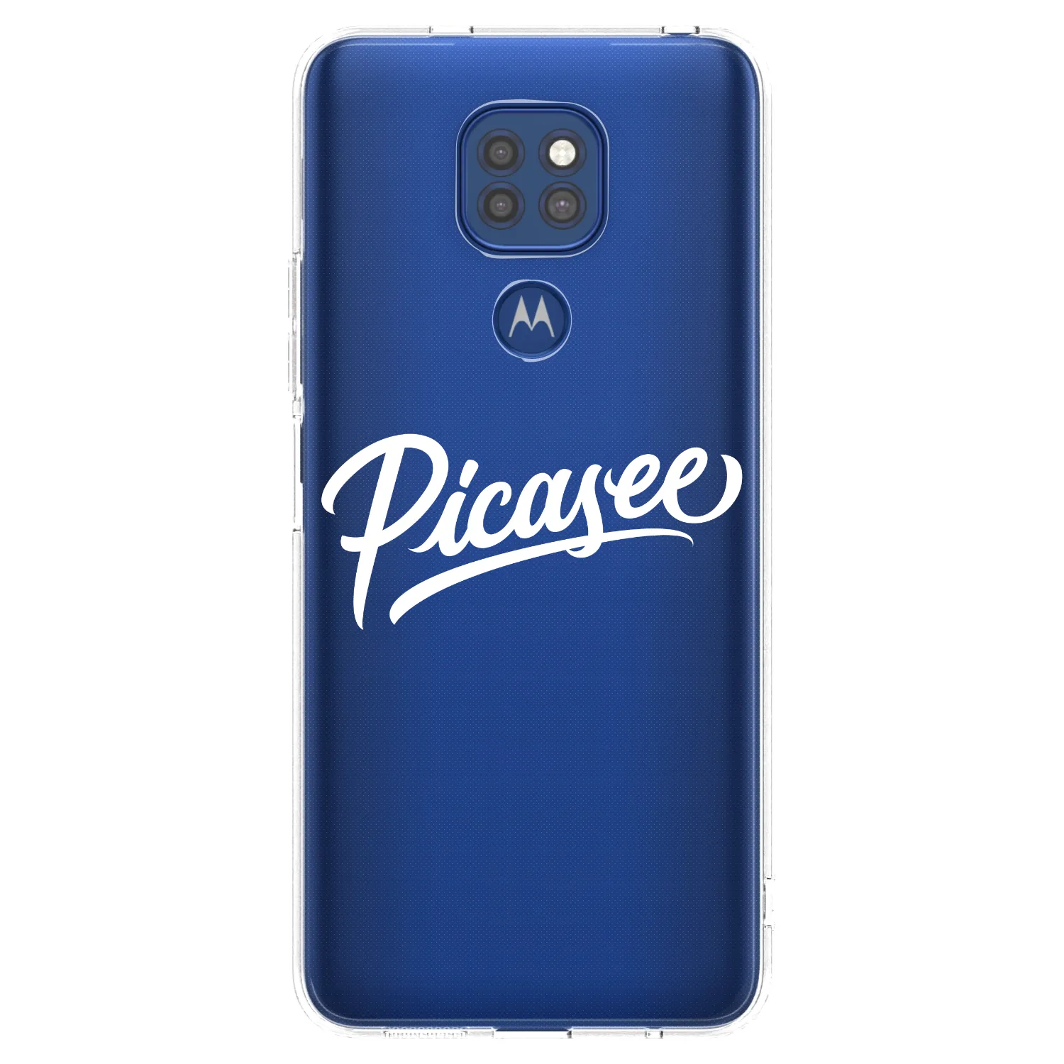 Silikónový prehľadný obal pre Motorola Moto G9 Play - Picasee - old logo - white