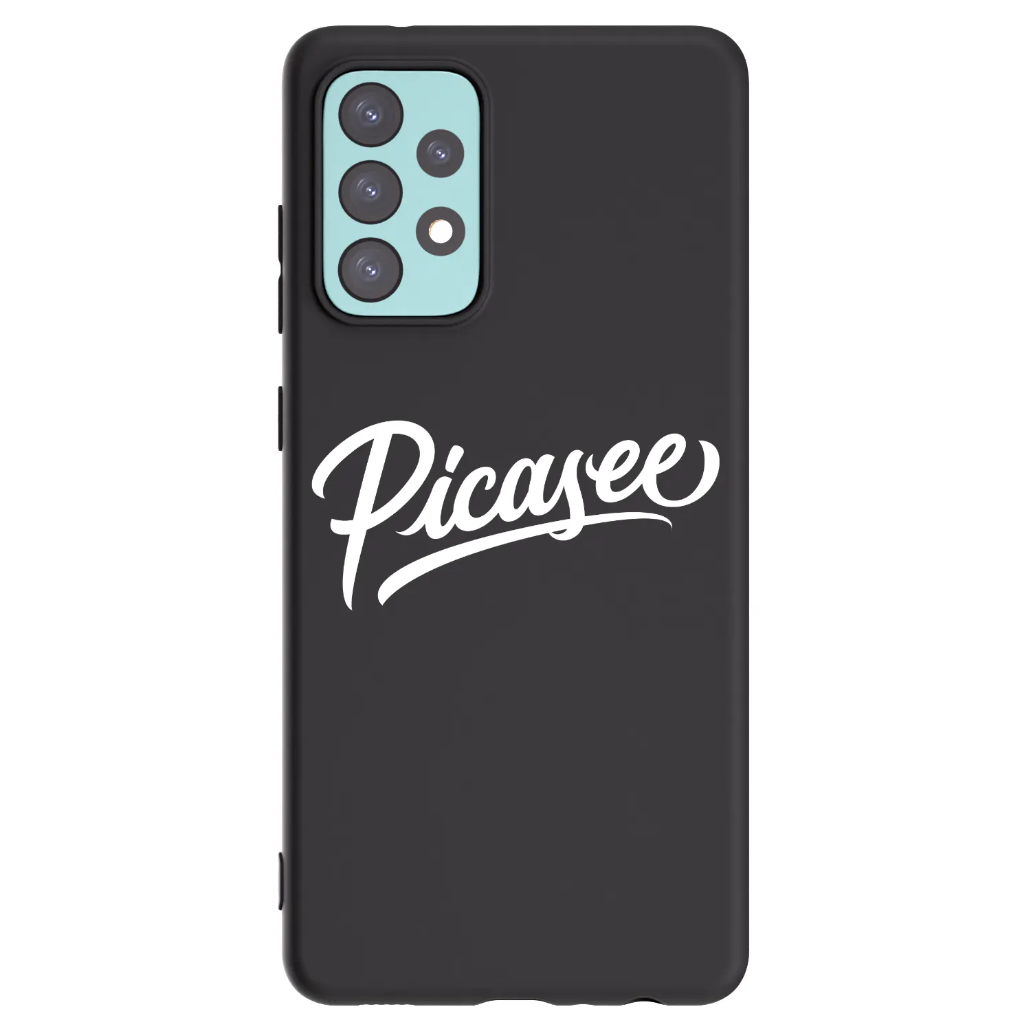Silikónový čierny obal pre Samsung Galaxy A72 A725F - Picasee - old logo - white