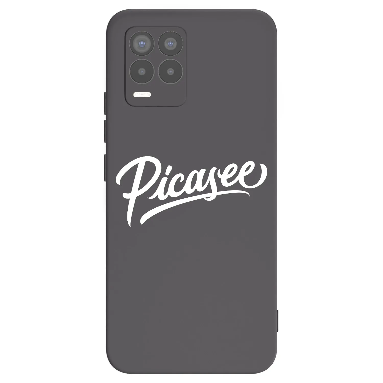 Picasee silikónový čierny obal pre Realme 8 4G - Picasee - old logo - white