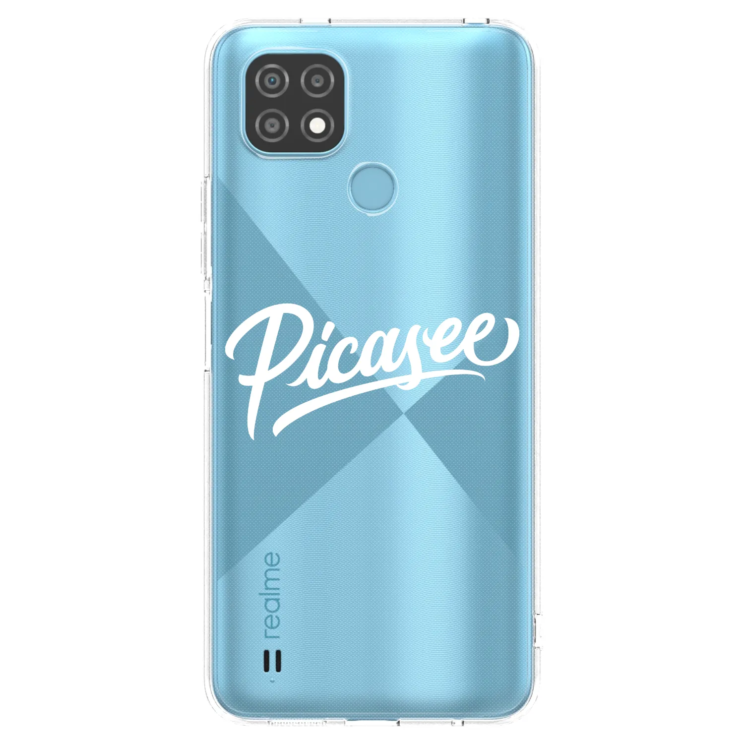 Picasee silikónový prehľadný obal pre Realme C21 - Picasee - old logo - white