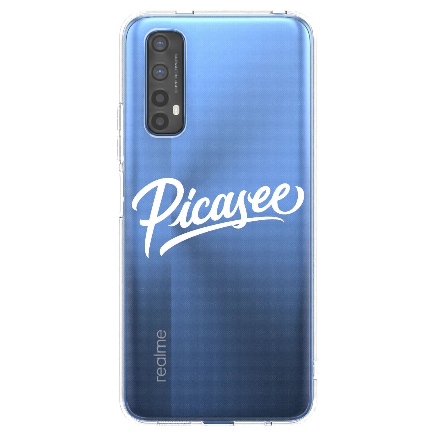 Picasee silikónový prehľadný obal pre Realme 7 - Picasee - old logo - white