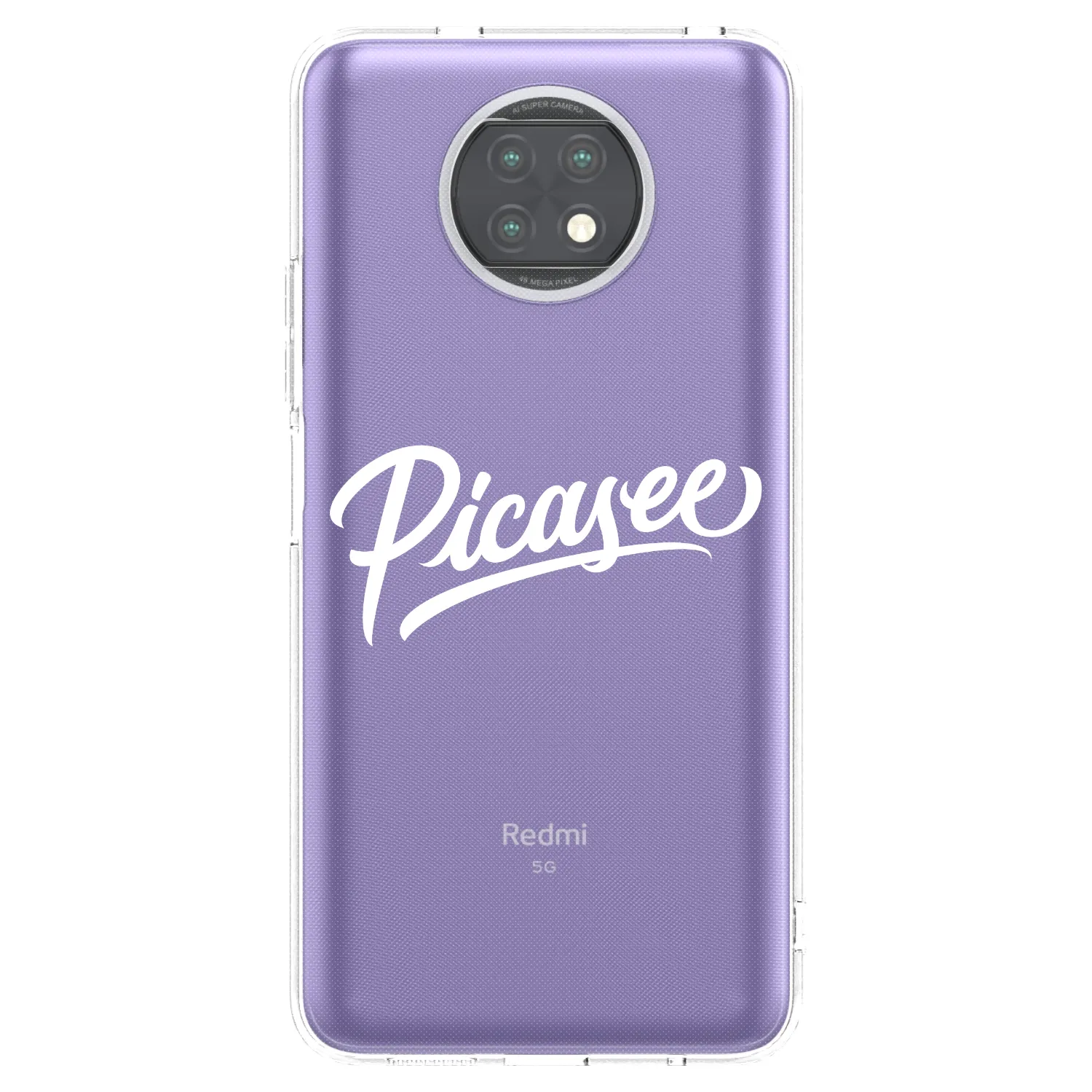 Silikónový prehľadný obal pre Xiaomi Redmi Note 9T - Picasee - old logo - white