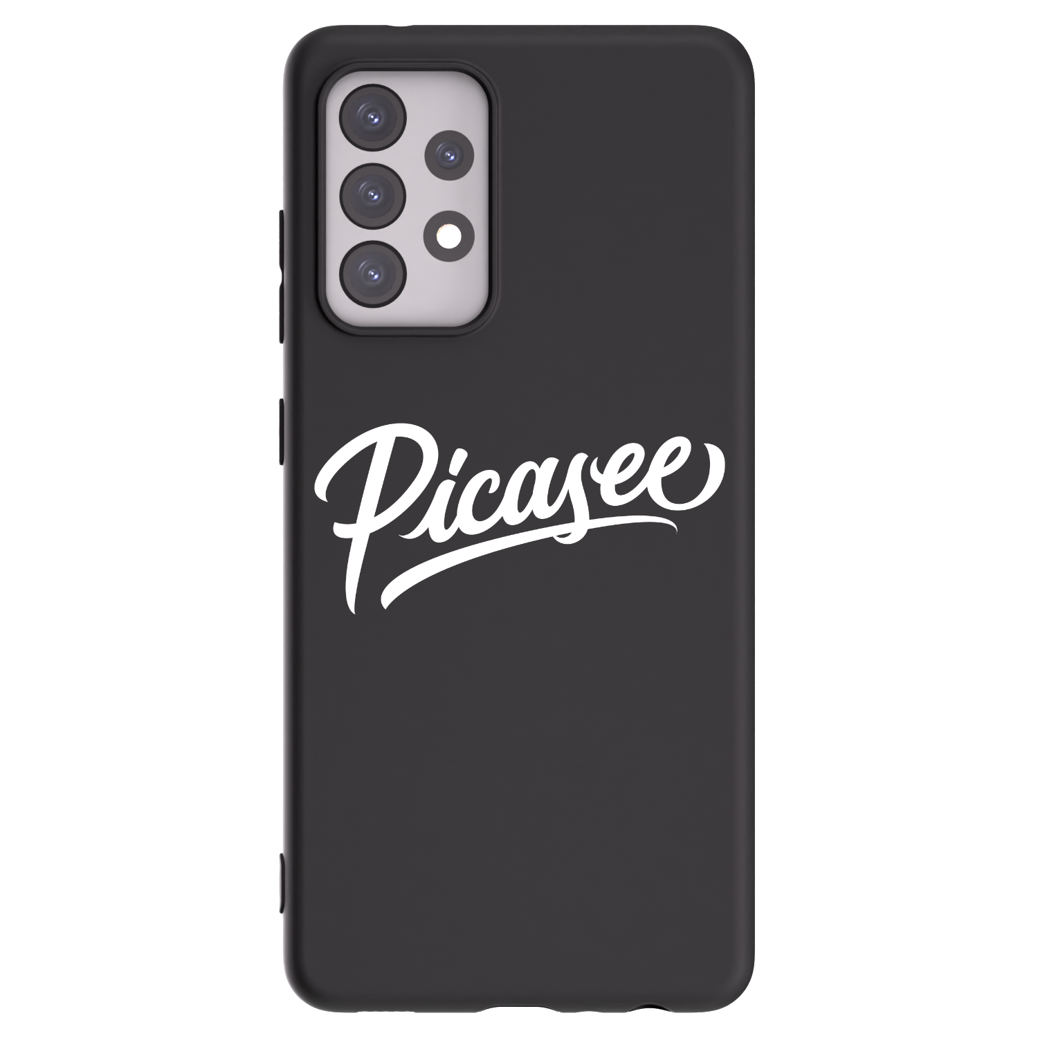 Picasee silikónový čierny obal pre Samsung Galaxy A52s 5G A528B - Picasee - old logo - white