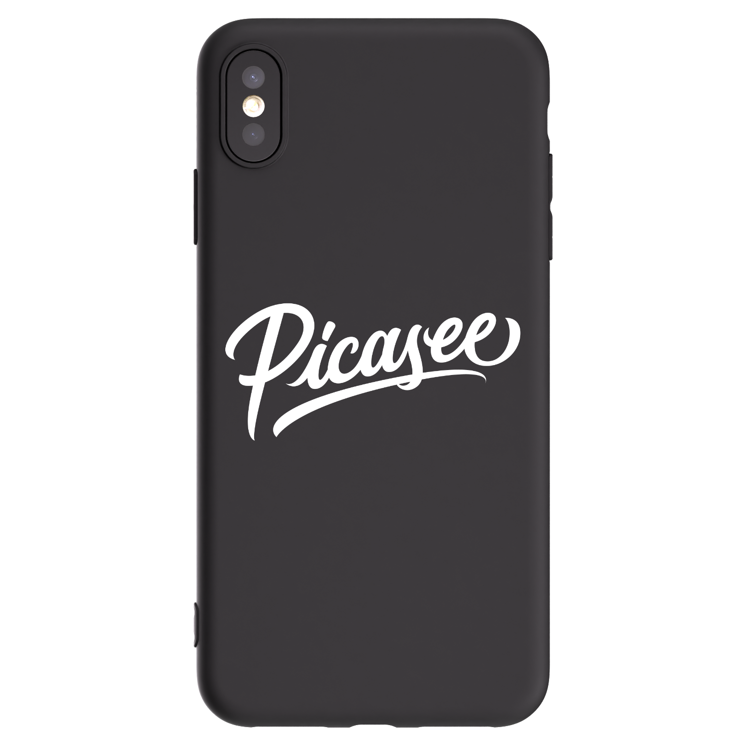 Picasee silikónový čierny obal pre Apple iPhone XS Max - Picasee - old logo - white