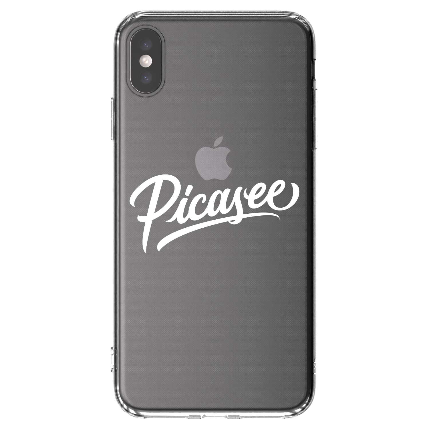 Picasee silikónový prehľadný obal pre Apple iPhone XS Max - Picasee - old logo - white