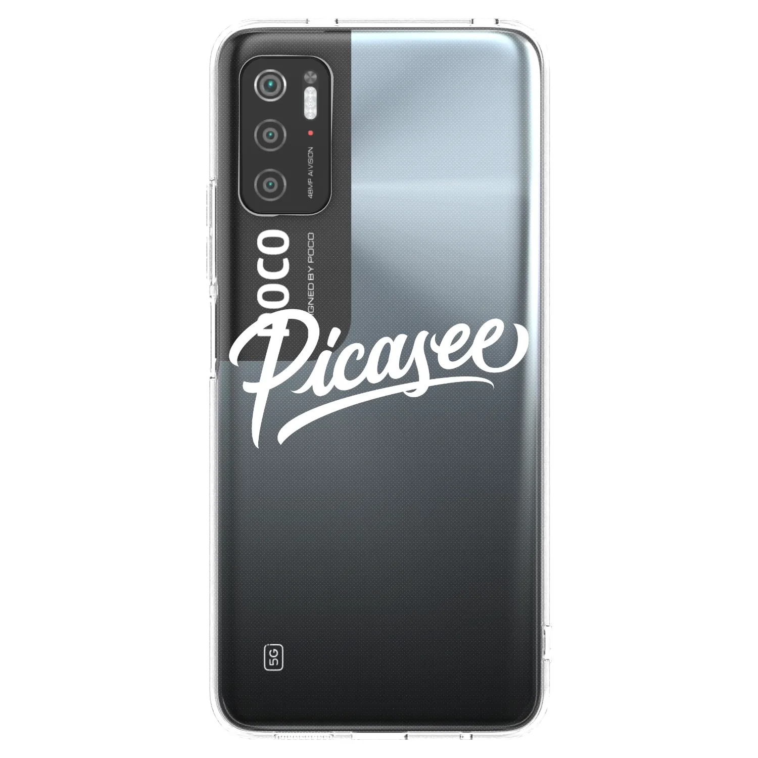 Picasee silikónový prehľadný obal pre Xiaomi Poco M3 Pro 5G - Picasee - old logo - white