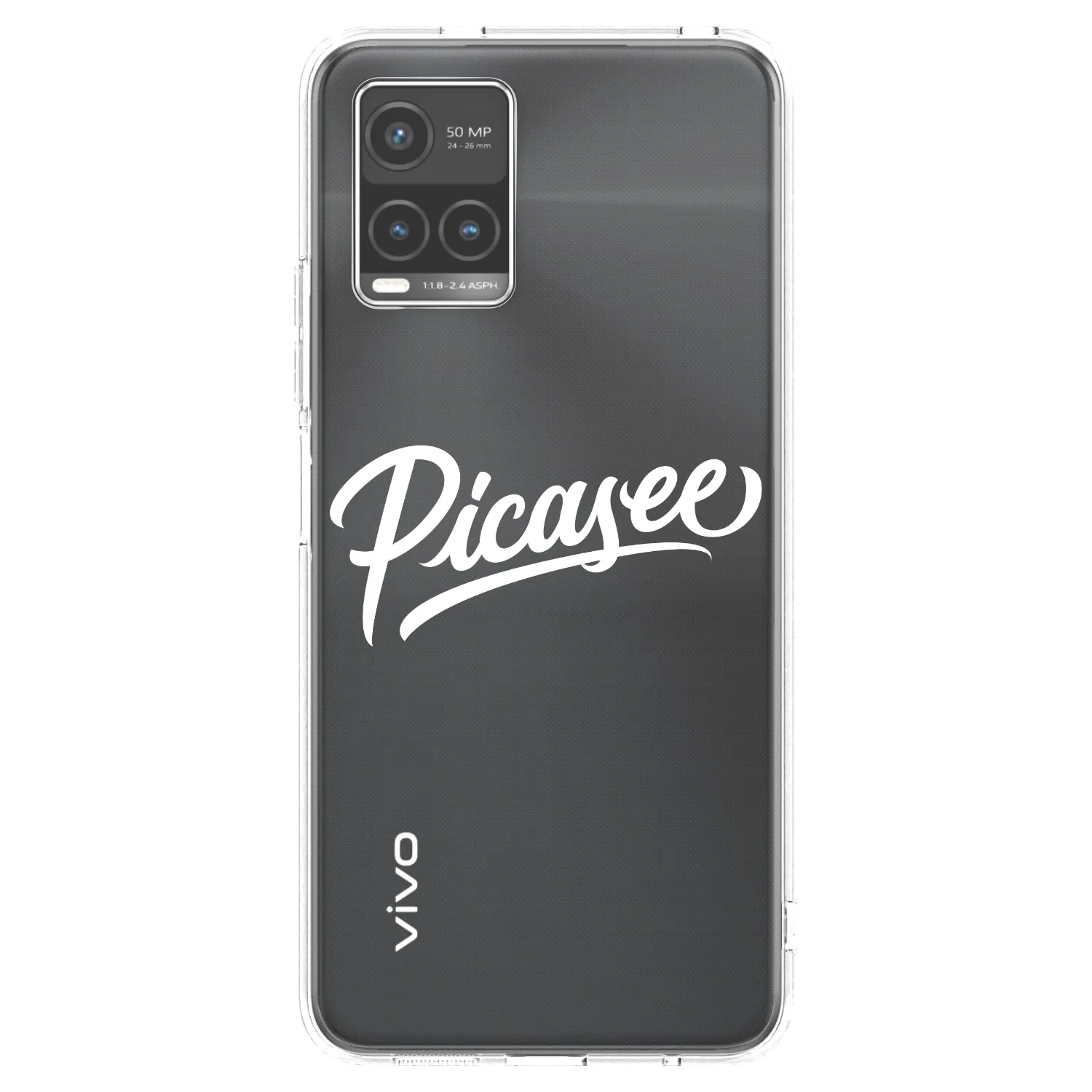 Picasee silikónový prehľadný obal pre Vivo Y33s - Picasee - old logo - white