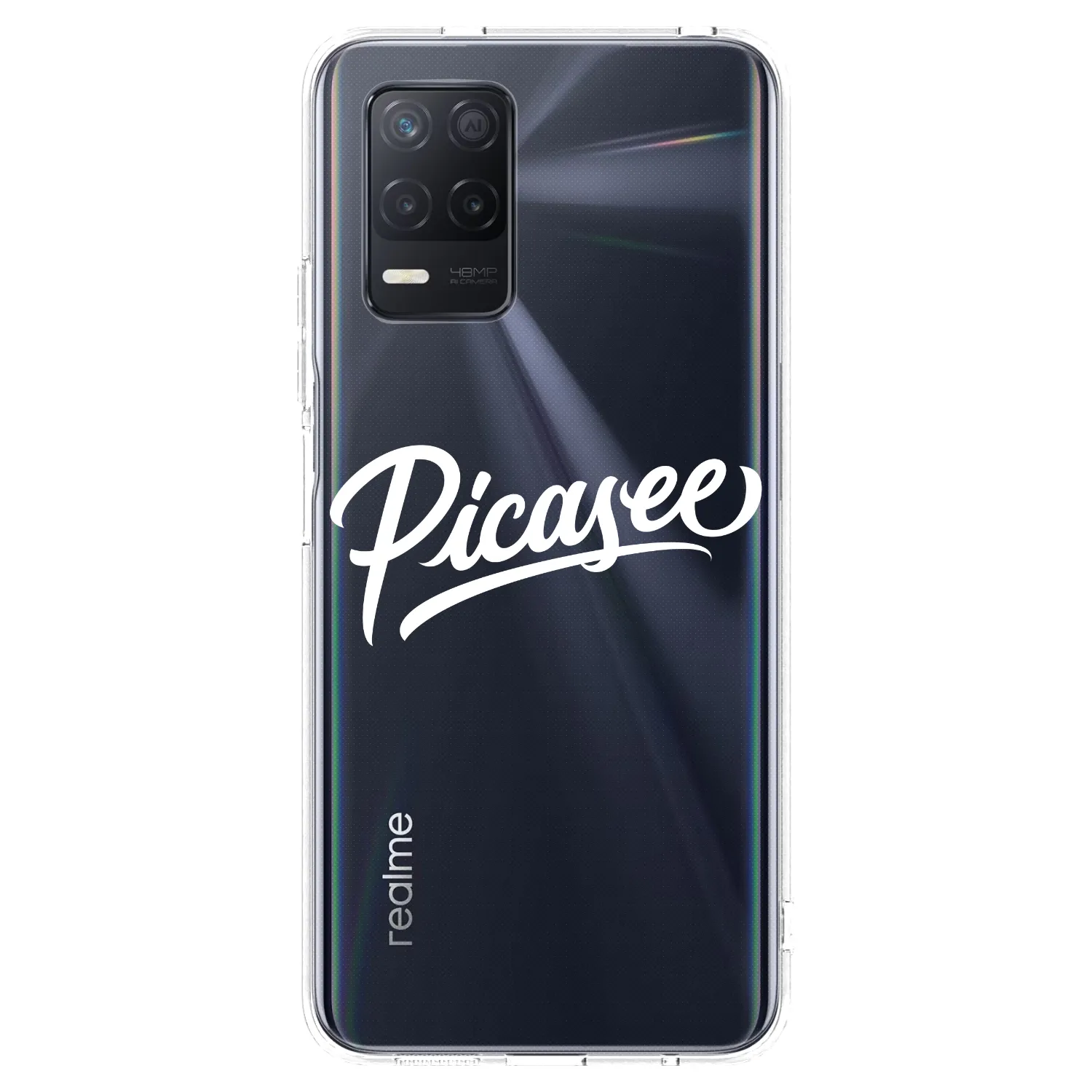 Picasee silikónový prehľadný obal pre Realme 8 5G - Picasee - old logo - white