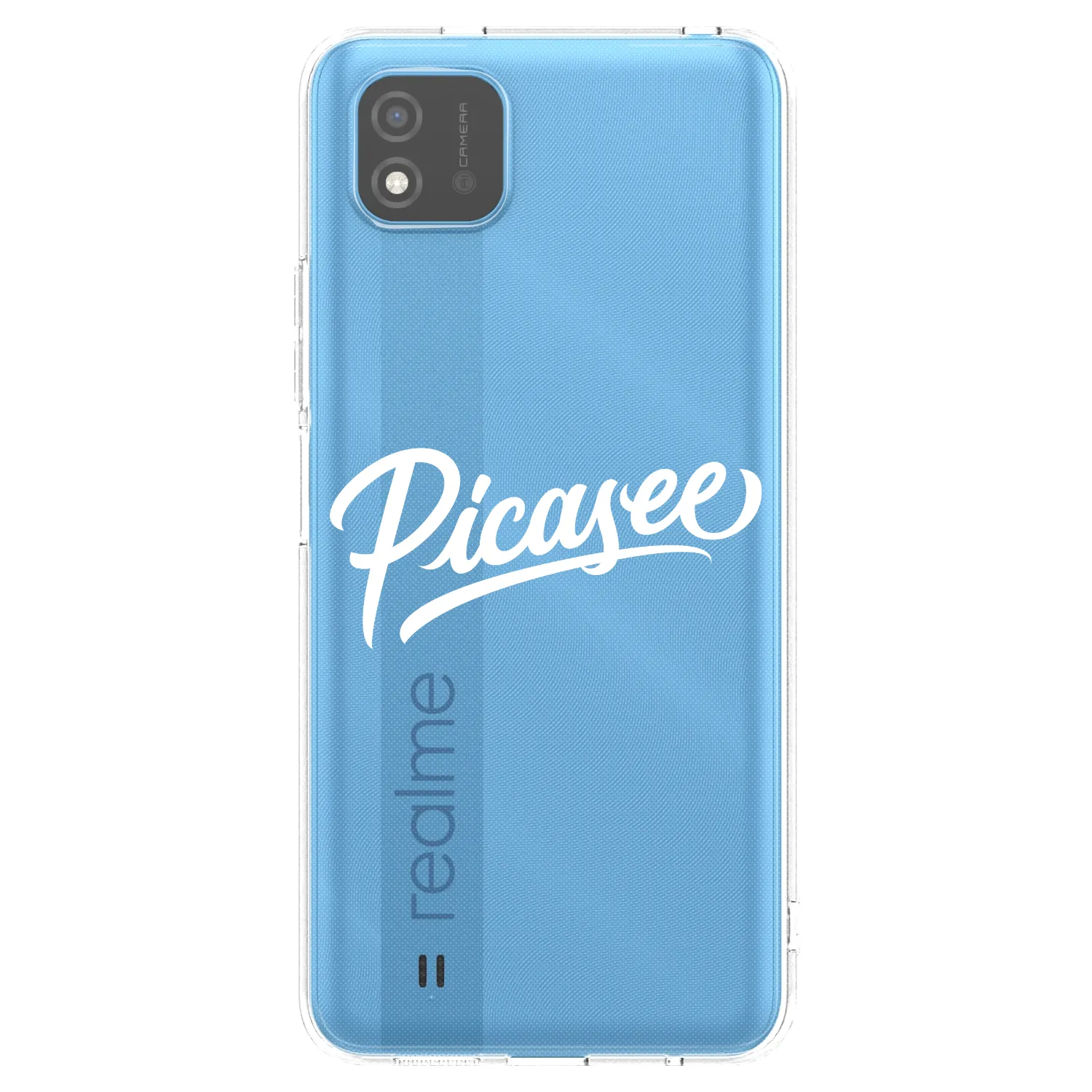 Picasee silikónový prehľadný obal pre Realme C11 (2021) - Picasee - old logo - white