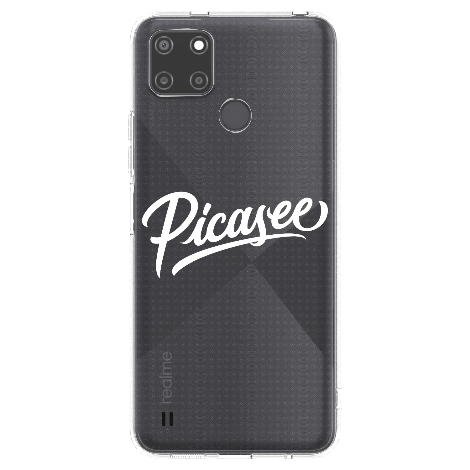 Picasee silikónový prehľadný obal pre Realme C21Y - Picasee - old logo - white