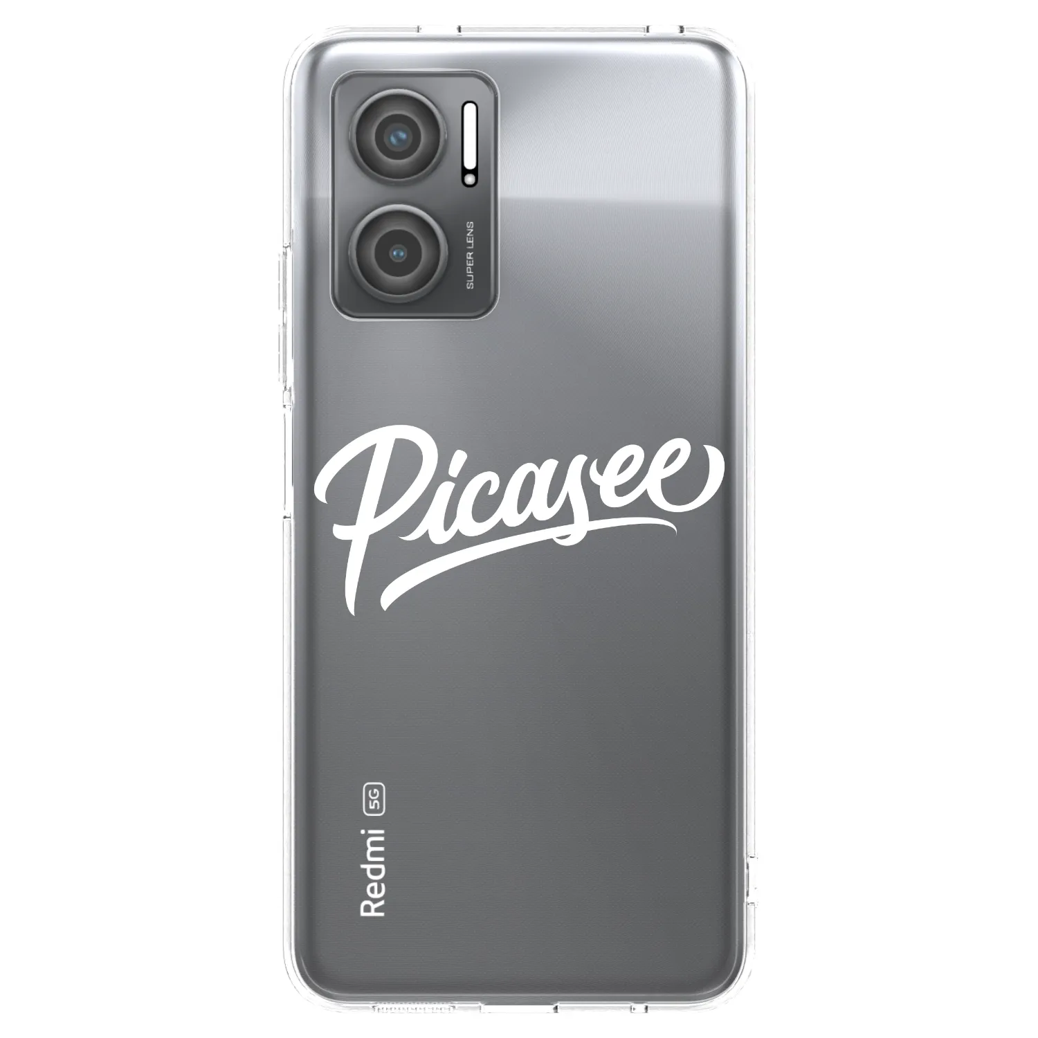 Silikónový prehľadný obal pre Xiaomi Redmi 10 5G - Picasee - old logo - white